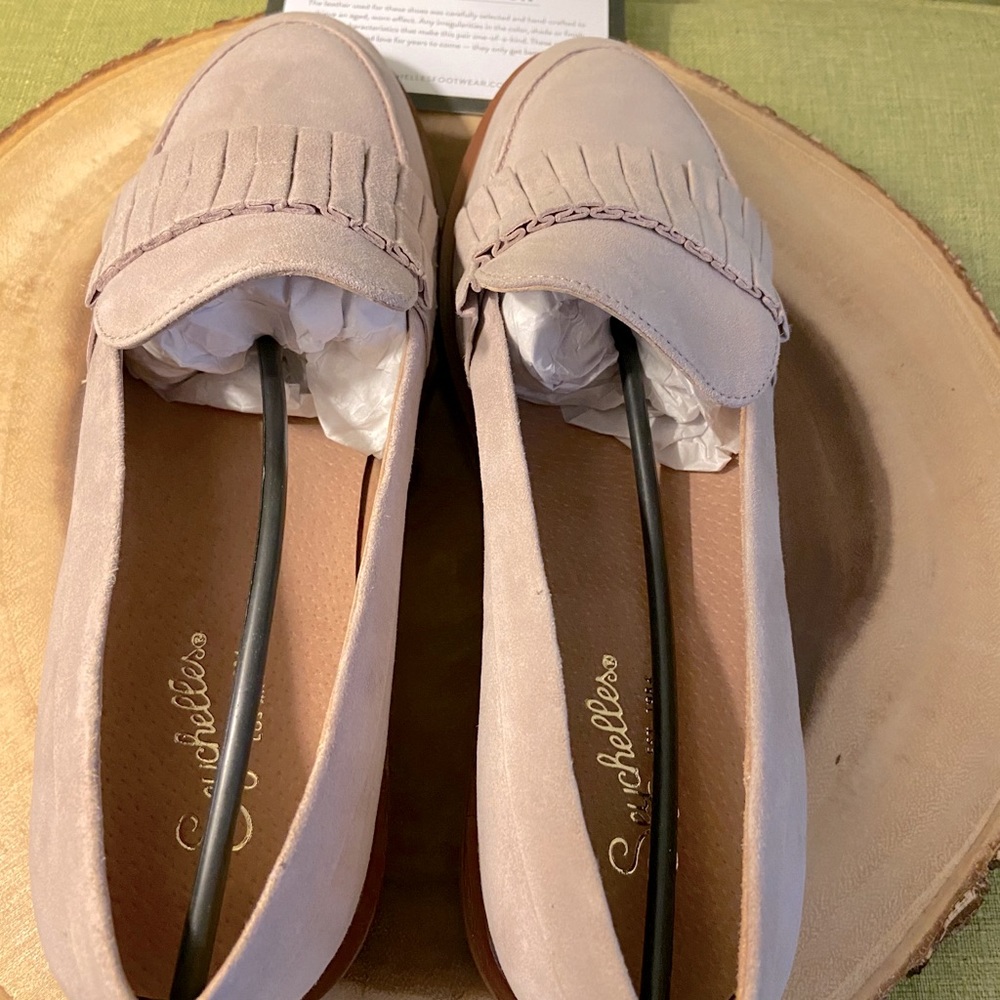 Seychelles Anthropologie Ruffled Suede Loafers NIB